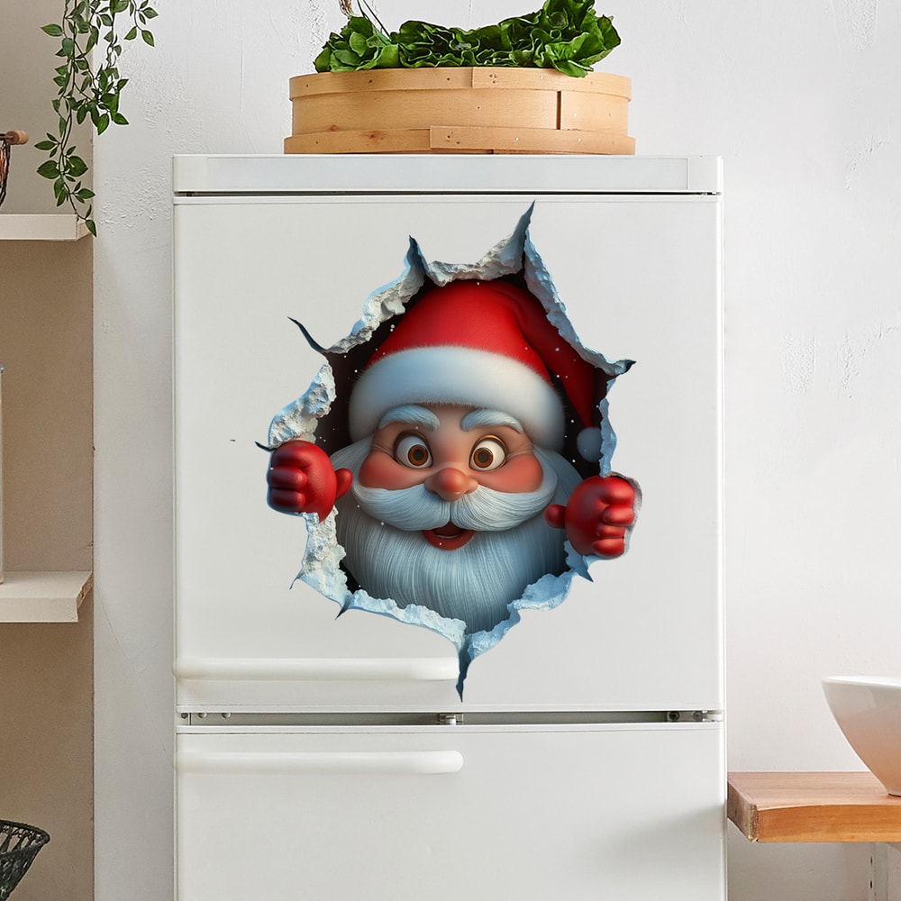 Santa Claus SelfAdhesive Christmas Home Decor Stickers Wall Decals For Holiday Party Decorations 1