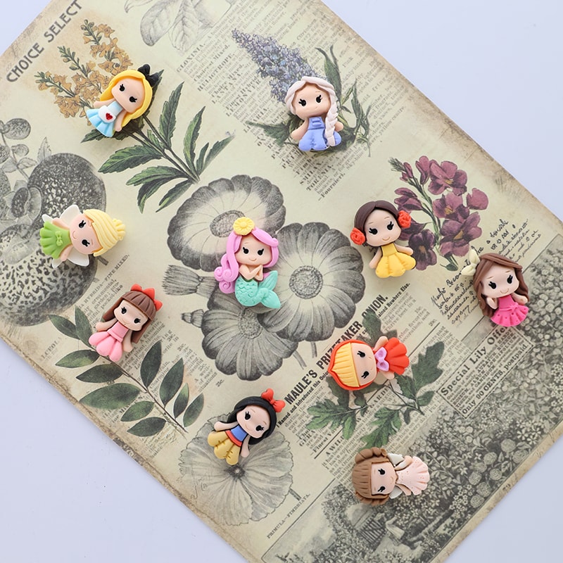 Photo Picture Memo Sticker Hook Push Pin, Cute Girl Princess Charm Fridge Magnets, Fixed Refrigerator DIY Decor
