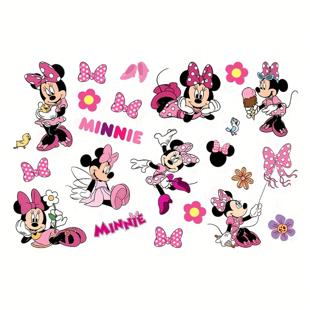 Indoor Disney Minnie Wall Sticker for Windows, Porches, and Mirror Decoration