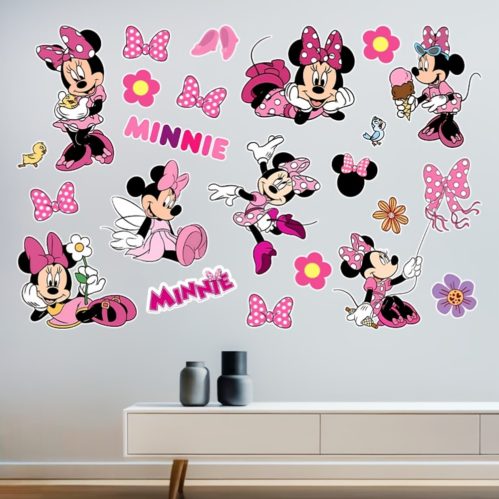 Indoor Disney Minnie Wall Sticker for Windows, Porches, and Mirror Decoration