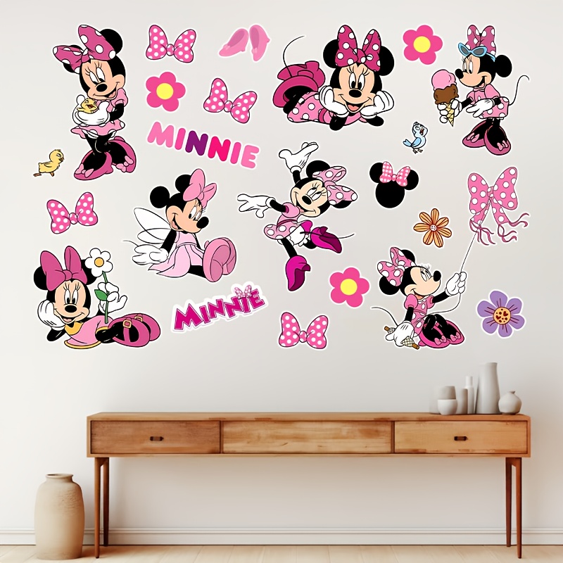 Indoor Disney Minnie Wall Sticker for Windows, Porches, and Mirror Decoration