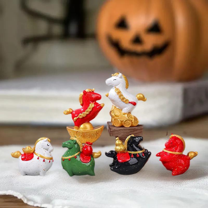 Vintage Zodiac Horse Sculpture, Sunbeam Horse Crystal Figurine Feng Shui, Decorative Item for Home and Office