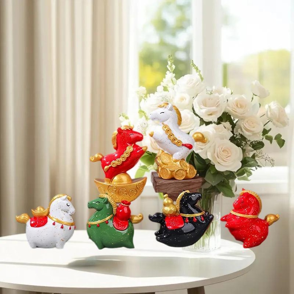 Vintage Zodiac Horse Sculpture, Sunbeam Horse Crystal Figurine Feng Shui, Decorative Item for Home and Office