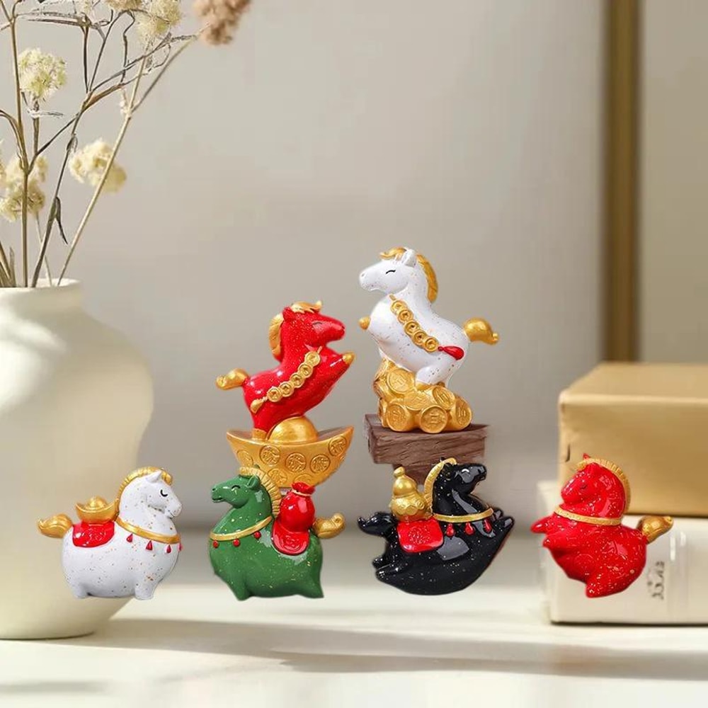 Vintage Zodiac Horse Sculpture, Sunbeam Horse Crystal Figurine Feng Shui, Decorative Item for Home and Office