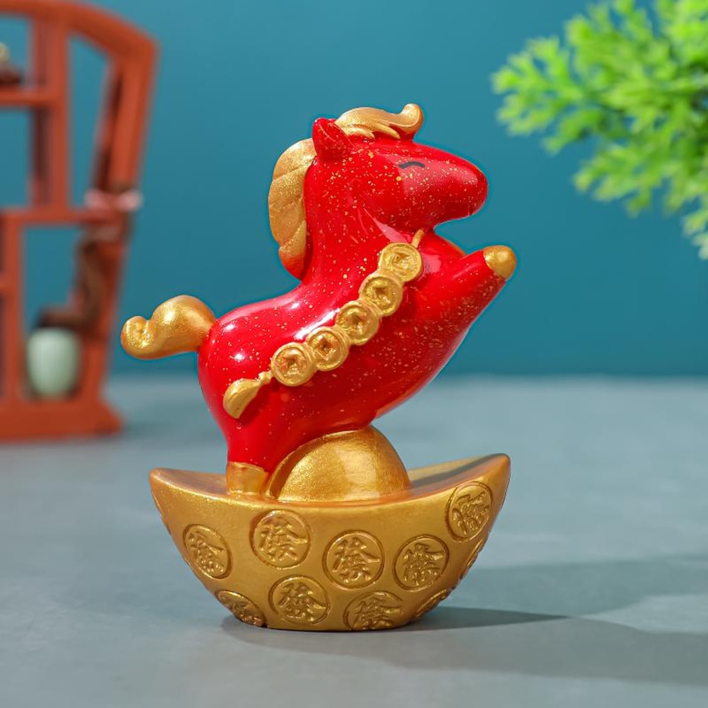 Vintage Zodiac Horse Sculpture, Sunbeam Horse Crystal Figurine Feng Shui, Decorative Item for Home and Office