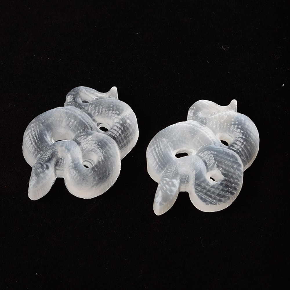 Feng Shui Natural Crystal Selenite Stone Snake, Mineral Specimen Crystal, Lucky Items Home Decor