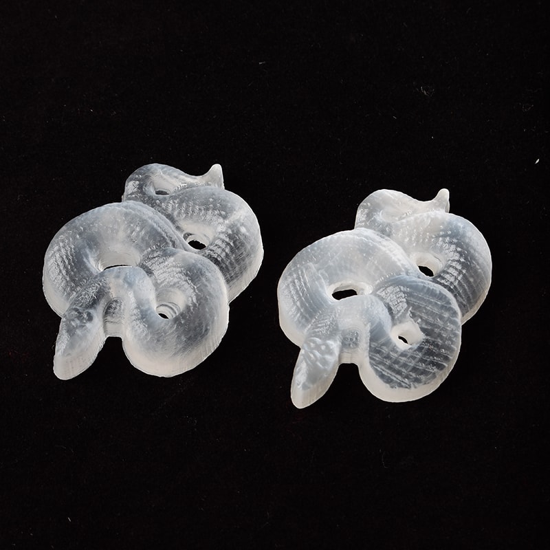 Feng Shui Natural Crystal Selenite Stone Snake, Mineral Specimen Crystal, Lucky Items Home Decor