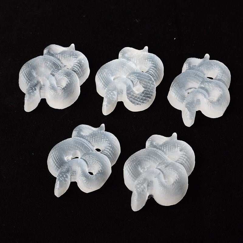 Feng Shui Natural Crystal Selenite Stone Snake, Mineral Specimen Crystal, Lucky Items Home Decor