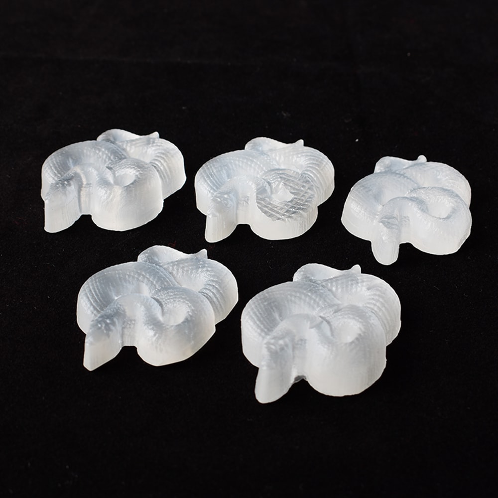 Feng Shui Natural Crystal Selenite Stone Snake, Mineral Specimen Crystal, Lucky Items Home Decor