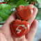 Decorative Item Pendant, Natural Red Jasper Heart-Shaped, Suitable for Home Decoration, Jewelry Gifts