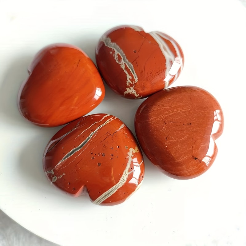 Decorative Item Pendant, Natural Red Jasper Heart-Shaped, Suitable for Home Decoration, Jewelry Gifts