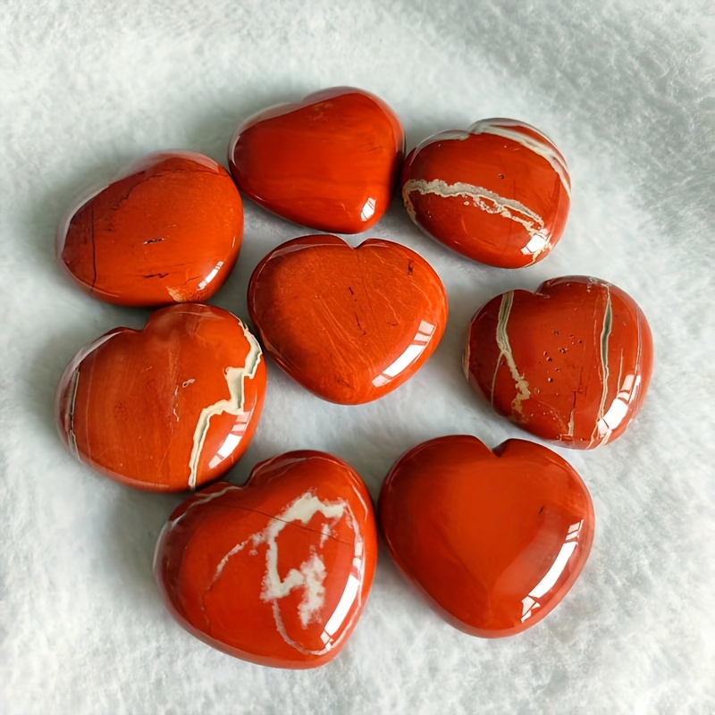 Decorative Item Pendant, Natural Red Jasper Heart-Shaped, Suitable for Home Decoration, Jewelry Gifts
