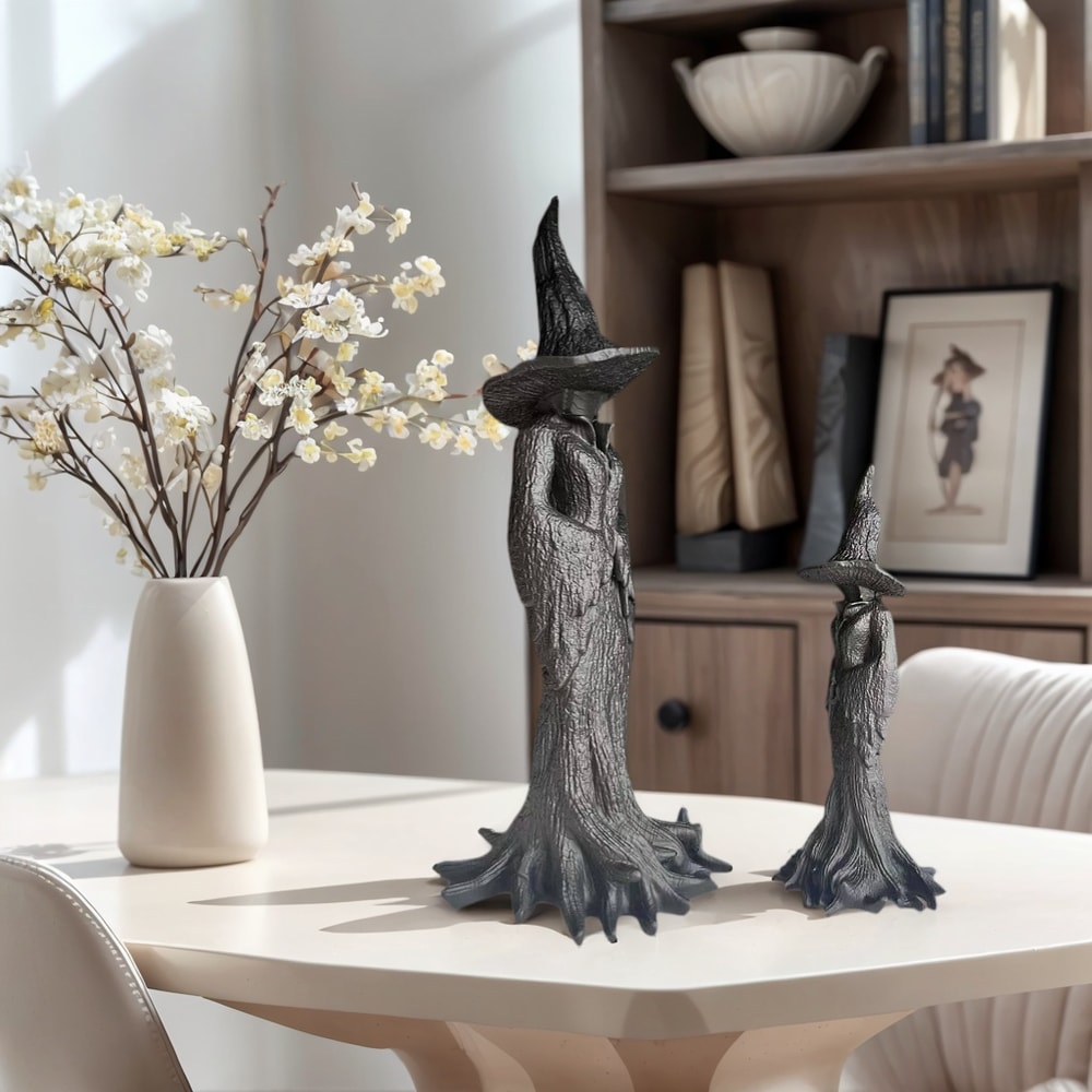 Halloween Home Desktop Decoration Spooky Atmosphere Creation GothicStyle Witch Statue Ornament Grea 2