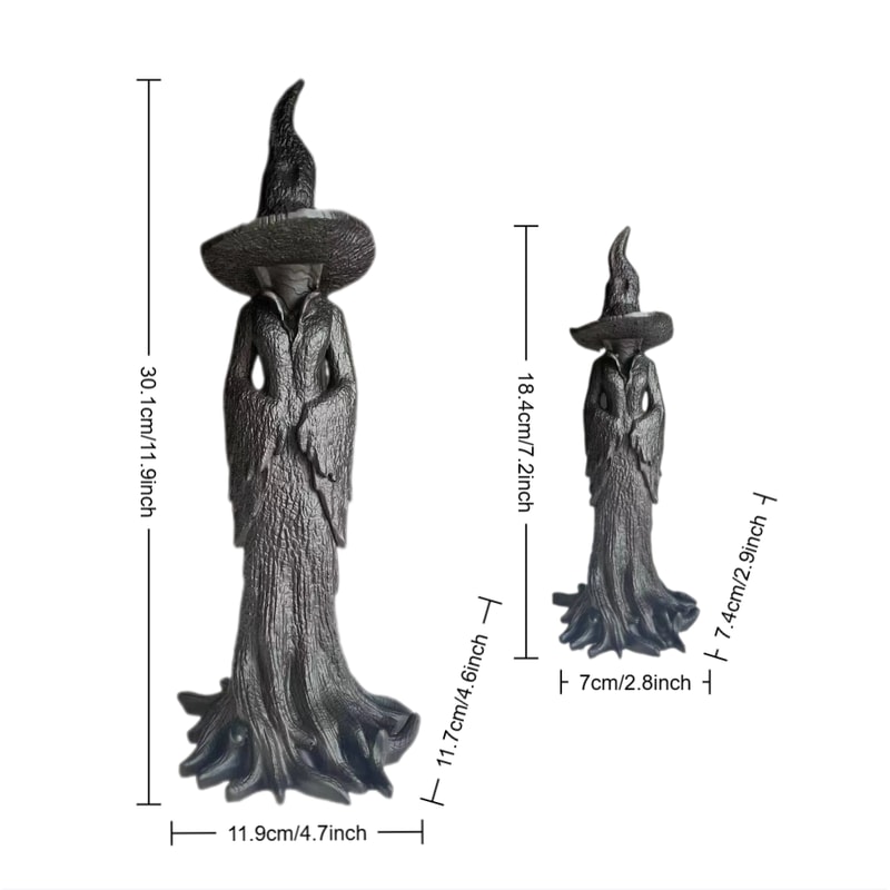 Halloween Home Desktop Decoration Spooky Atmosphere Creation GothicStyle Witch Statue Ornament Grea 4