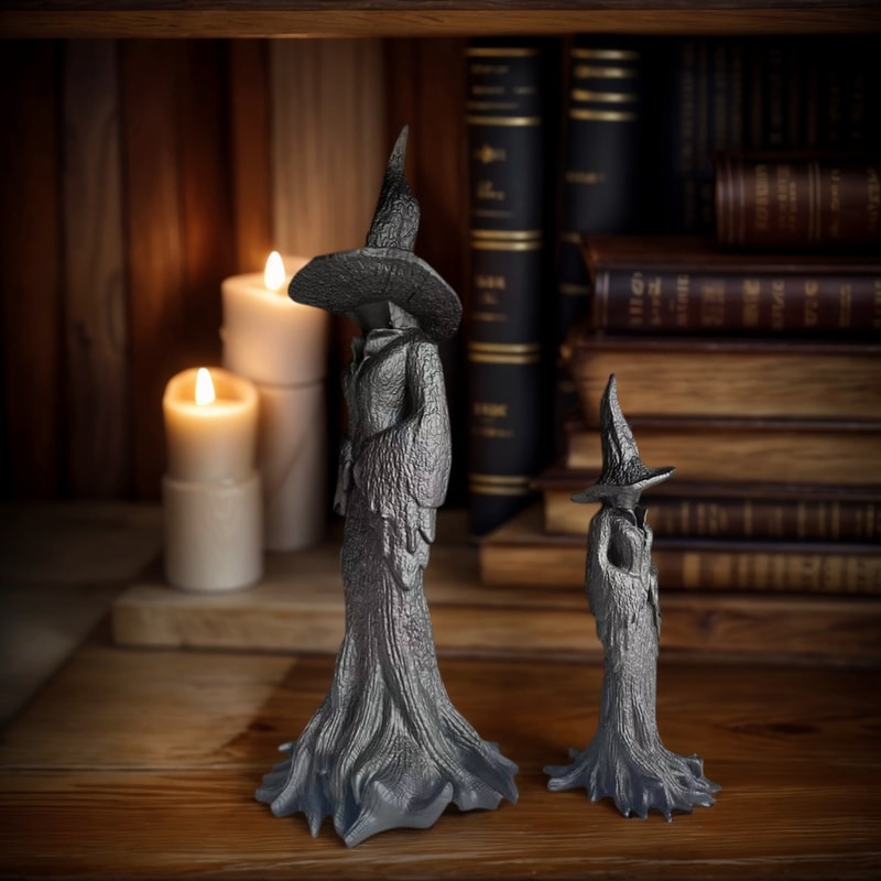 Halloween Home Desktop Decoration Spooky Atmosphere Creation GothicStyle Witch Statue Ornament Grea 5