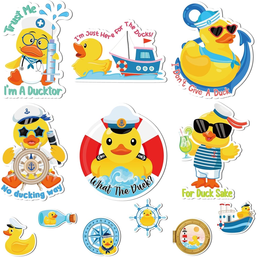 Waterproof Duck Mag, Duck Magnets for Cruise Door, Funny Summer Duck Fridge Magnets, Decoration Duck Cruise