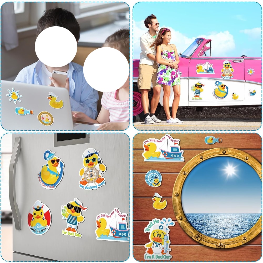 Waterproof Duck Mag, Duck Magnets for Cruise Door, Funny Summer Duck Fridge Magnets, Decoration Duck Cruise