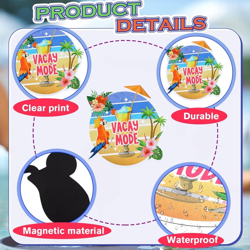 Fun Cruise Ducks Themed Magnets, Decorative Door Magnets for Cabin, Car, Fridge, Home