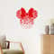 Disney Pink Valentine's Day Mouse Heart Bow Sticker, Decorative Sticker for Doorways Walls Home