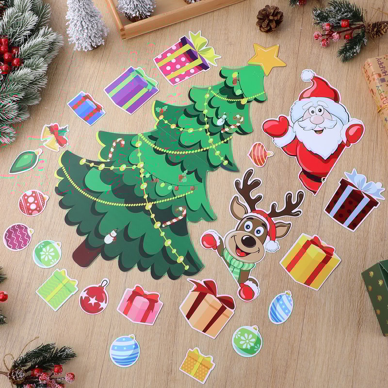 Holiday Home Christmas Tree Magnetic Fridge, Kitchen Decor Xmas, Refrigerator Sticker, Magnets, Garage Door Ornament