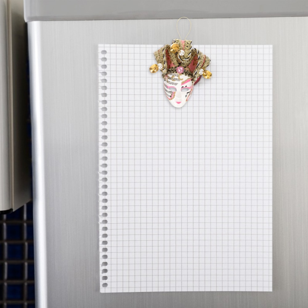 Magnet Decals Refrigerator, Purple Clown Face Mask Sticker Fridge, Stickers Carnival Fridge Decoration, Carnival Party