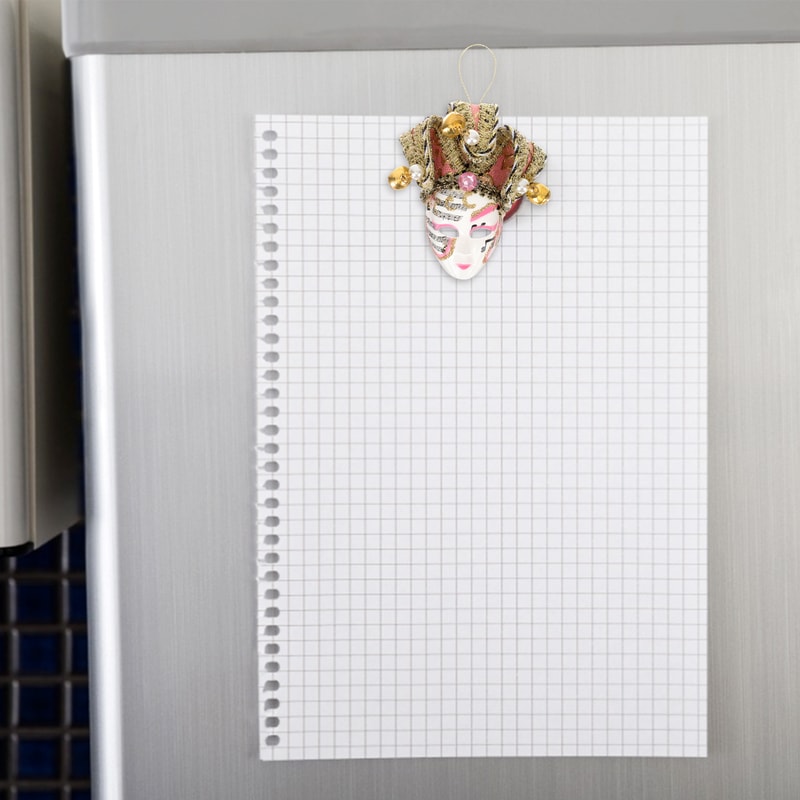 Magnet Decals Refrigerator, Purple Clown Face Mask Sticker Fridge, Stickers Carnival Fridge Decoration, Carnival Party