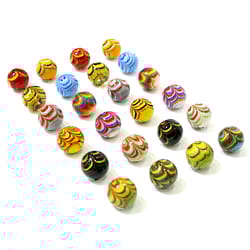 handmade glass round feather marbles balls, kids run game marble solitaire, vase filled fish tank, home decor