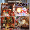 Miniature Dollhouse DIY Kit, Christmas Night Warm House with Music Box, Desktop Decor, Creative Gift