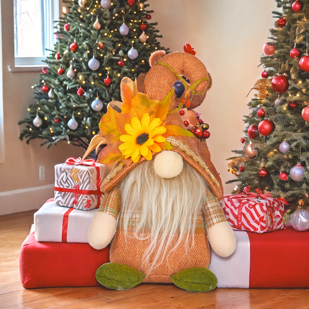 Home Accent Mini Dolls, Doll Accessories, Sunflower Dwarf Figurine, Collectible Desk Decoration