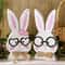 Nordic Style Home Decor, Rabbit-Shaped Ornaments, Glasses-Wearing Couple, Holiday Gift Items