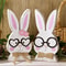 Nordic Style Home Decor, Rabbit-Shaped Ornaments, Glasses-Wearing Couple, Holiday Gift Items