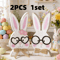 Nordic Style Home Decor, Rabbit-Shaped Ornaments, Glasses-Wearing Couple, Holiday Gift Items
