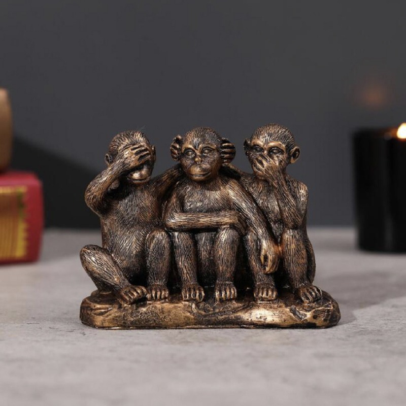 Home Decoration Items Creative Threenot Monkey Resin Craft Festival Birthday Gifts Decorative Items 3
