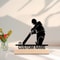Hit The Ball Metal Statues, Personalized Custom Cricket Players, Wooden Base, Perfect Bedroom Gift