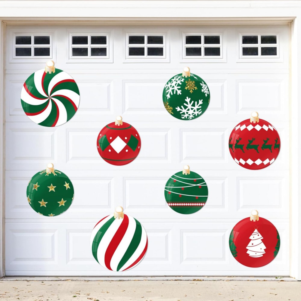 Xmas Ball Garage Door Decorations Magnets, Holiday Refrigerator Kitchen Decor