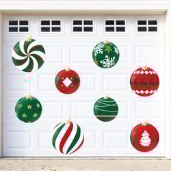 xmas ball garage door decorations magnets, holiday refrigerator kitchen decor