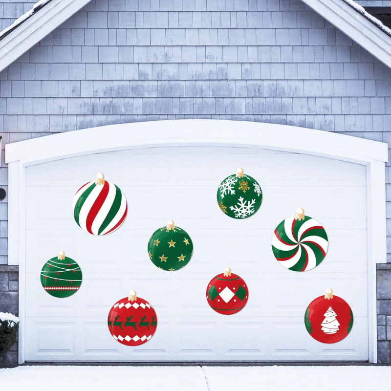 Xmas Ball Garage Door Decorations Magnets, Holiday Refrigerator Kitchen Decor