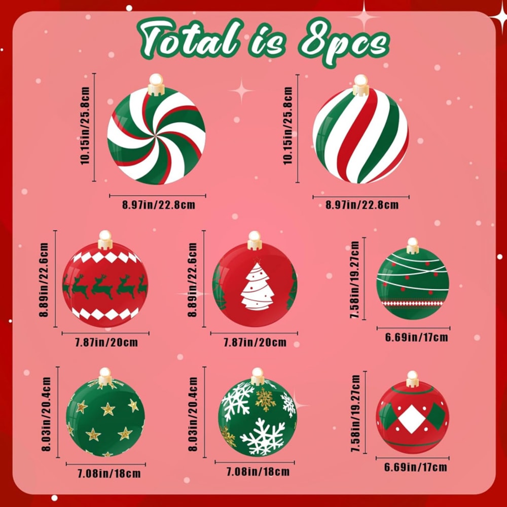 Xmas Ball Garage Door Decorations Magnets, Holiday Refrigerator Kitchen Decor