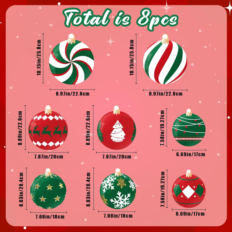 Xmas Ball Garage Door Decorations Magnets, Holiday Refrigerator Kitchen Decor