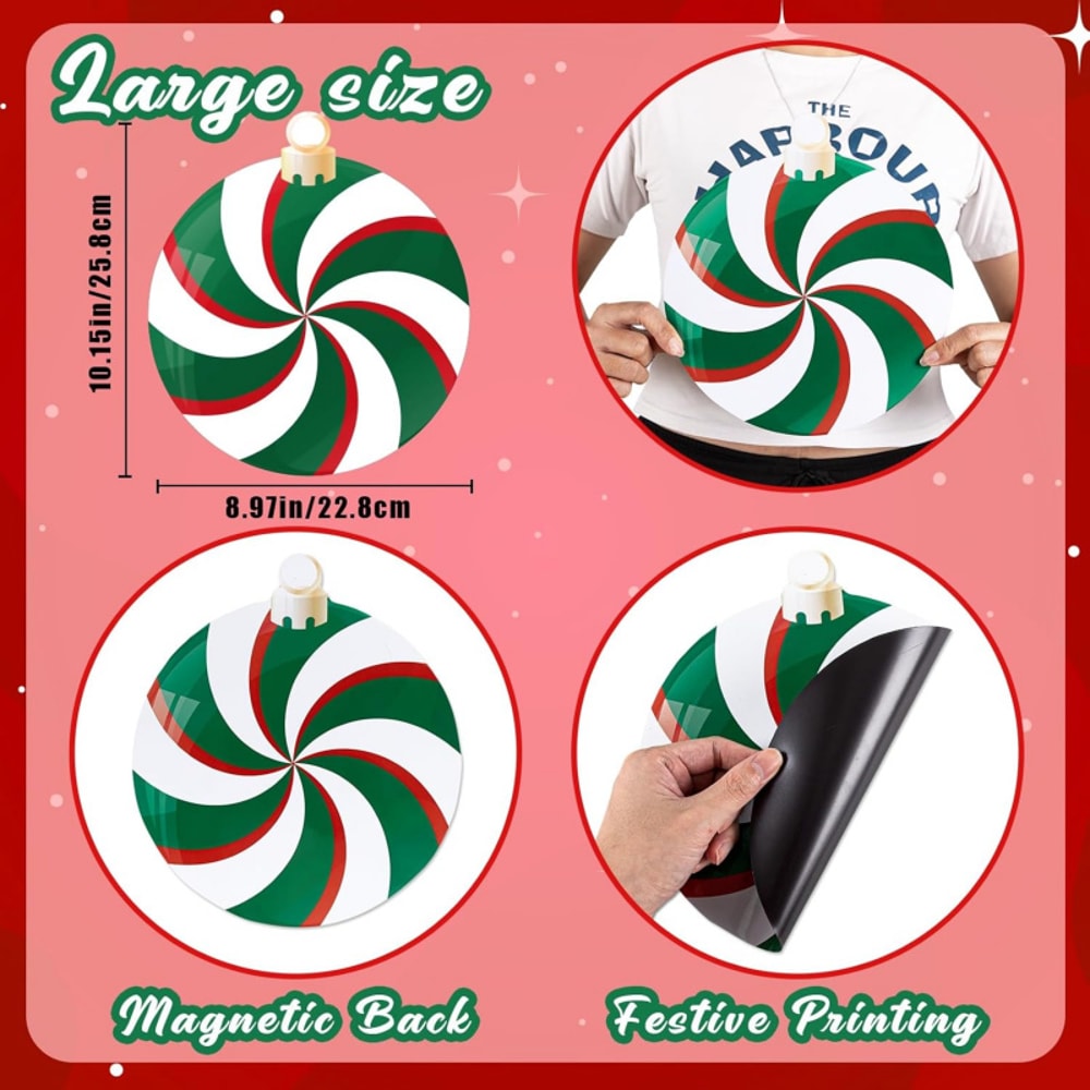 Xmas Ball Garage Door Decorations Magnets, Holiday Refrigerator Kitchen Decor