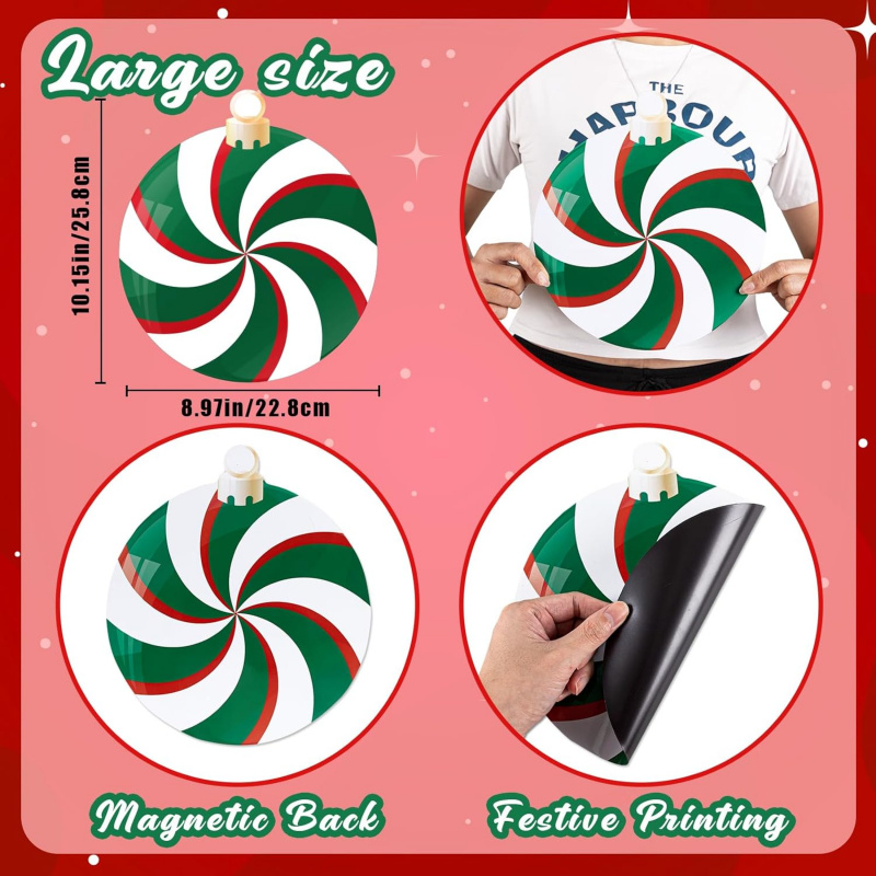 Xmas Ball Garage Door Decorations Magnets, Holiday Refrigerator Kitchen Decor