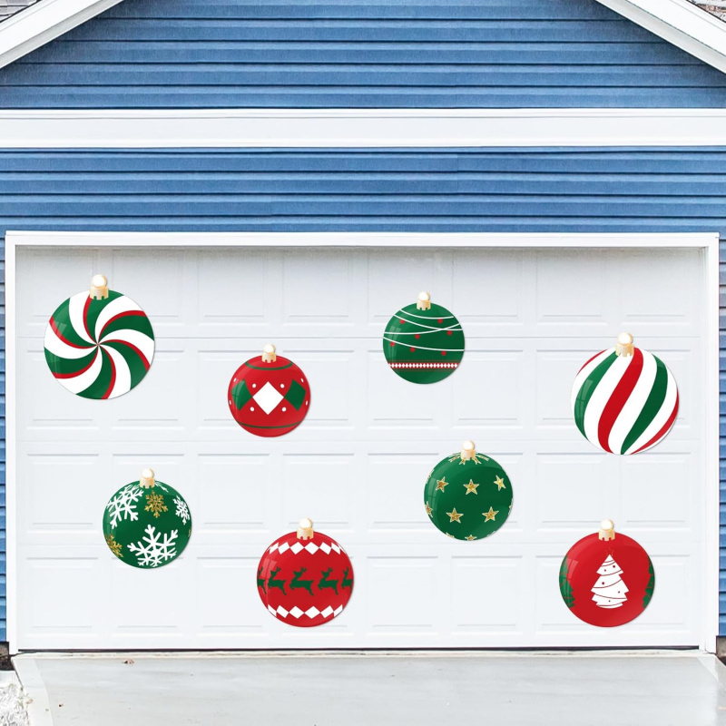 Xmas Ball Garage Door Decorations Magnets, Holiday Refrigerator Kitchen Decor