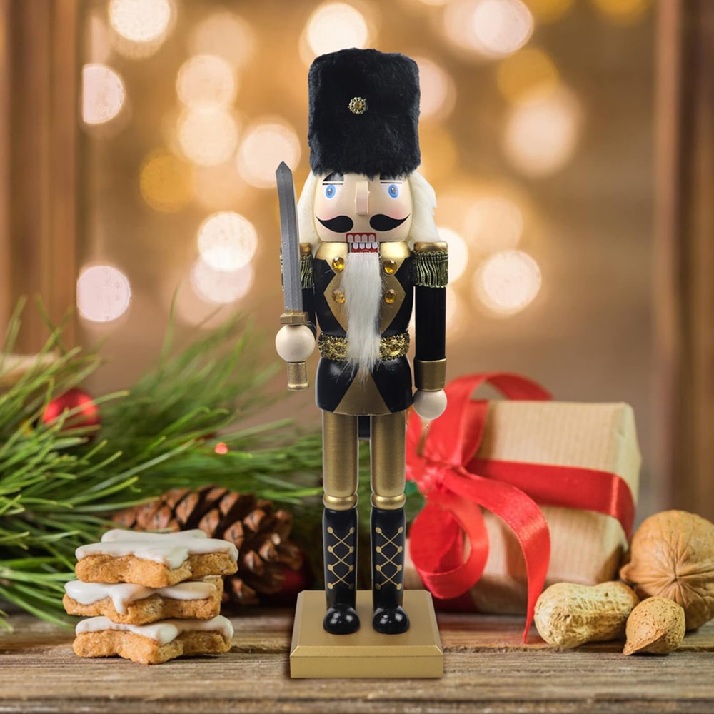 Nutcracker Ornament Gift for Home, Outdoor Sculpture Figurines, Garden Room Decor and Bedroom Decoration Items