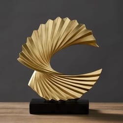 sculpture art modern resin golden statue for living room, office desk, home decor accessories