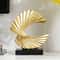Sculpture Art Modern Resin Golden Statue for Living Room, Office Desk, Home Decor Accessories