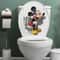 Cute Mickey Mouse Bathroom Wall Sticker, Themed Fun Toilet Sticker for Windows, Porches, Mirrors