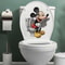 Cute Mickey Mouse Bathroom Wall Sticker, Themed Fun Toilet Sticker for Windows, Porches, Mirrors