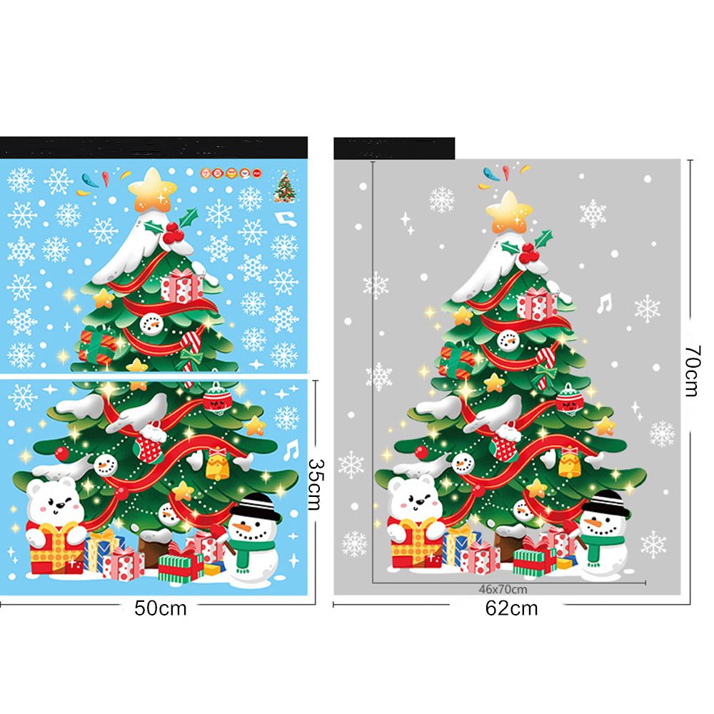 New Year Shop Christmas Decorations PVC Door Christmas Tree Wall Decals Christmas Stickers Wall Stickers Window Decals