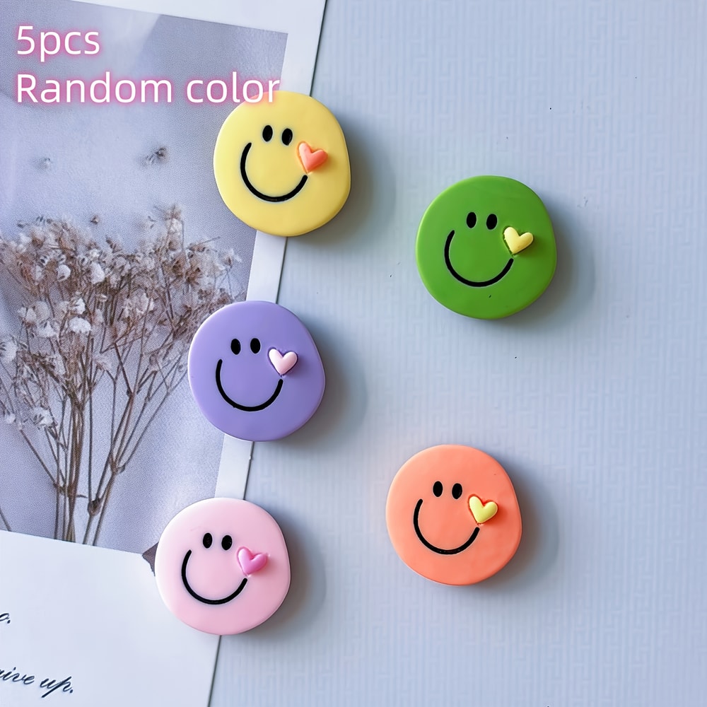 Plastic Round Decorative Magnets for Kitchens, Round Face Christmas Magnets for Fridges