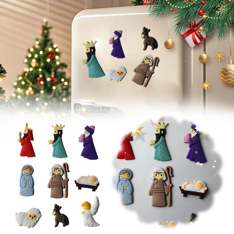 Christian Jesus Fridge Magnet Sticker, Religious Christmas Kitchen Magnets for Refrigerator
